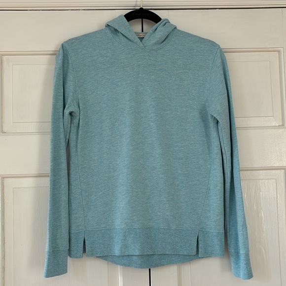 Peter Millar Women’s Lava Wash Hoodie Blue Spruce Space Dye Size XS Heather Hood - Picture 4 of 11